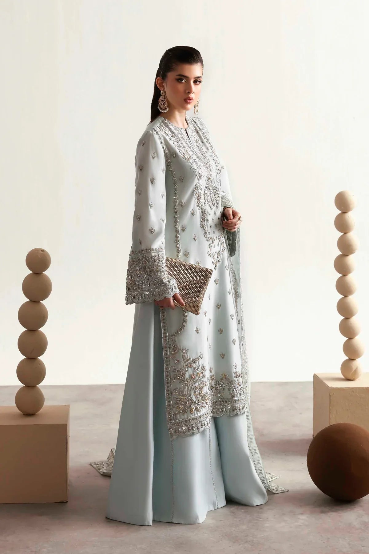 Akbar Aslam Fawn Style — Mairaz Three-Piece Suit