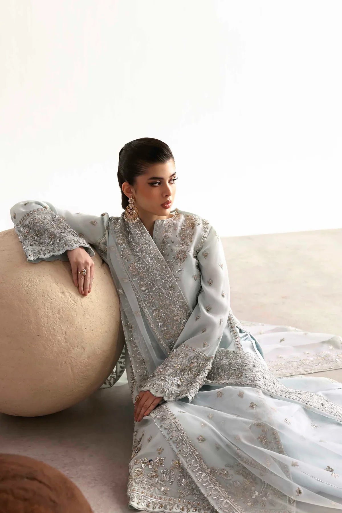 Akbar Aslam Fawn Style — Mairaz Three-Piece Suit