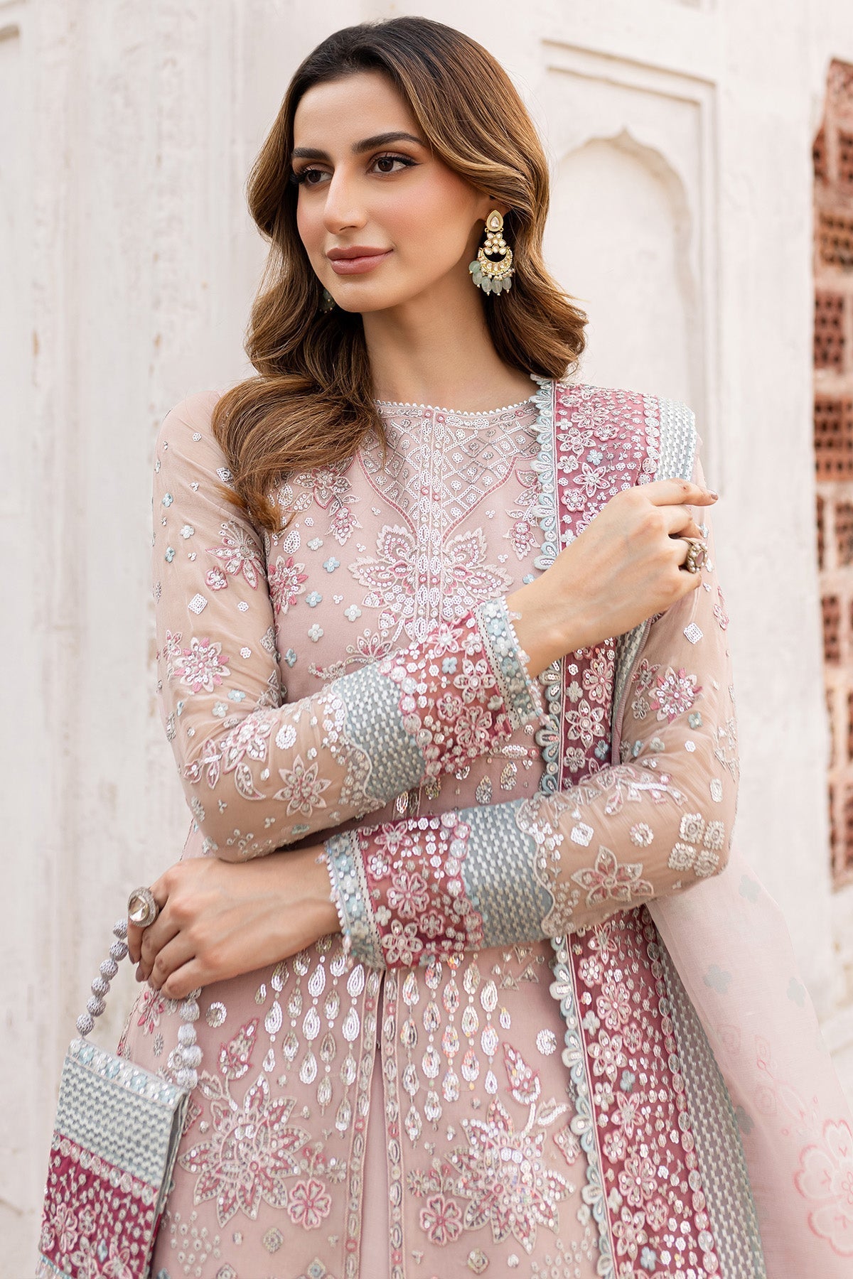 Farasha Satin Rose Style — Mairaz Three-Piece Suit