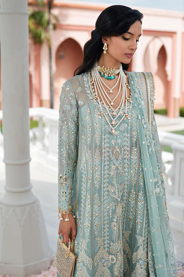 Suffuse Zille Style — Mairaz Mint Blue Three-Piece Suit