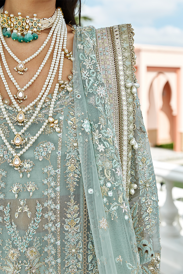 Suffuse Zille Style — Mairaz Mint Blue Three-Piece Suit