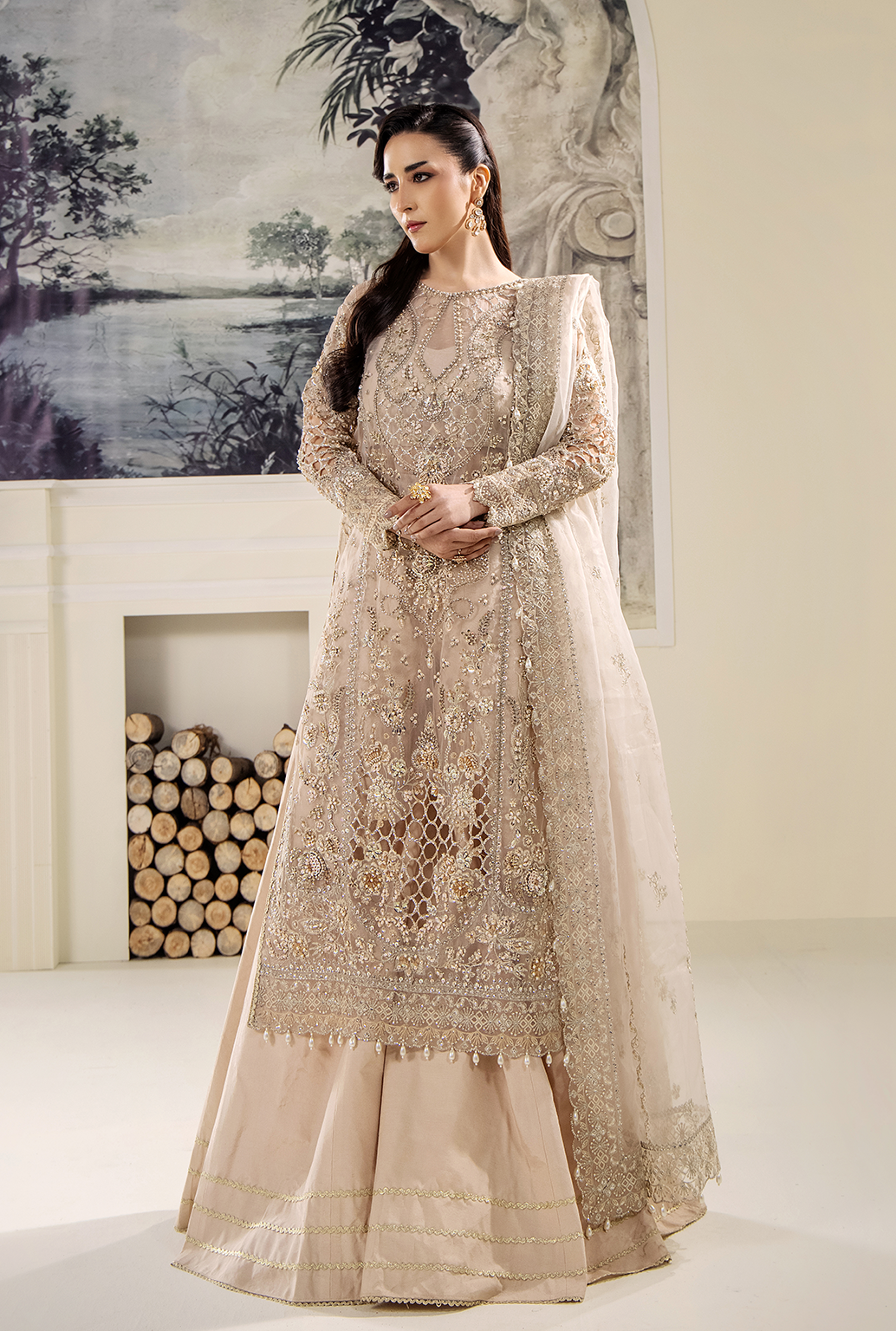 Saad Shaikh Lilliana Style — Mairaz Off-White Three-Piece Suit