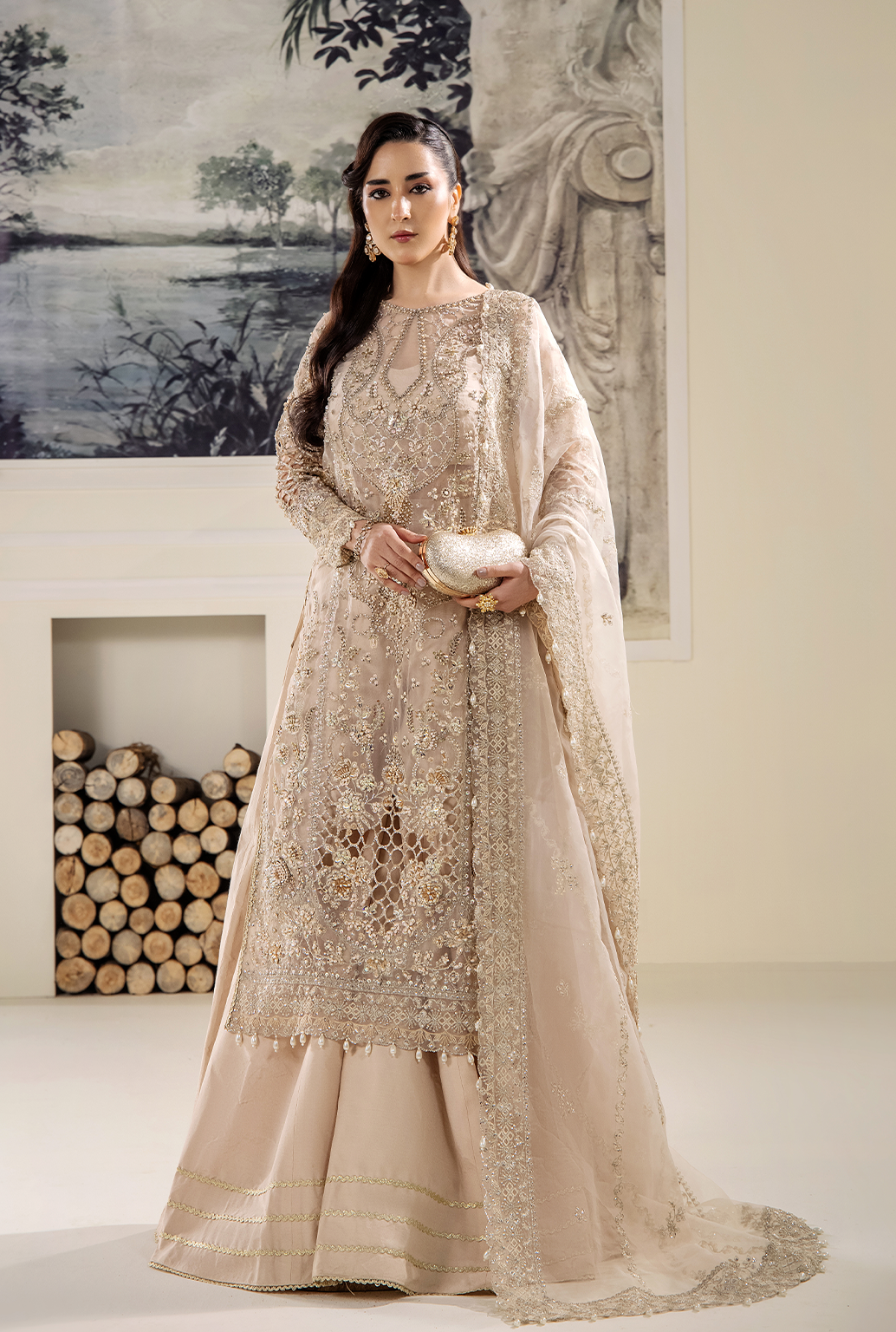 Saad Shaikh Lilliana Style — Mairaz Off-White Three-Piece Suit
