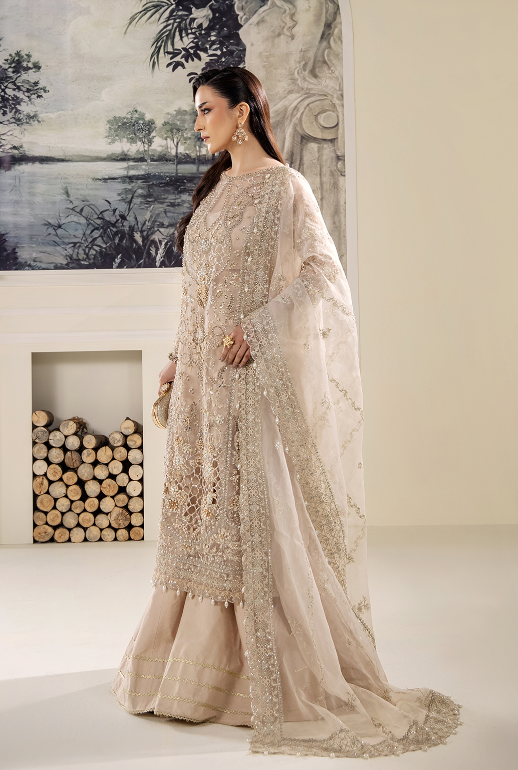 Saad Shaikh Lilliana Style — Mairaz Off-White Three-Piece Suit