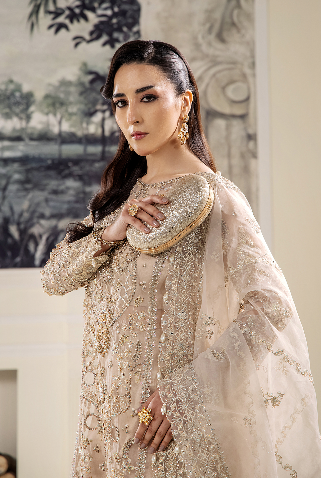Saad Shaikh Lilliana Style — Mairaz Off-White Three-Piece Suit