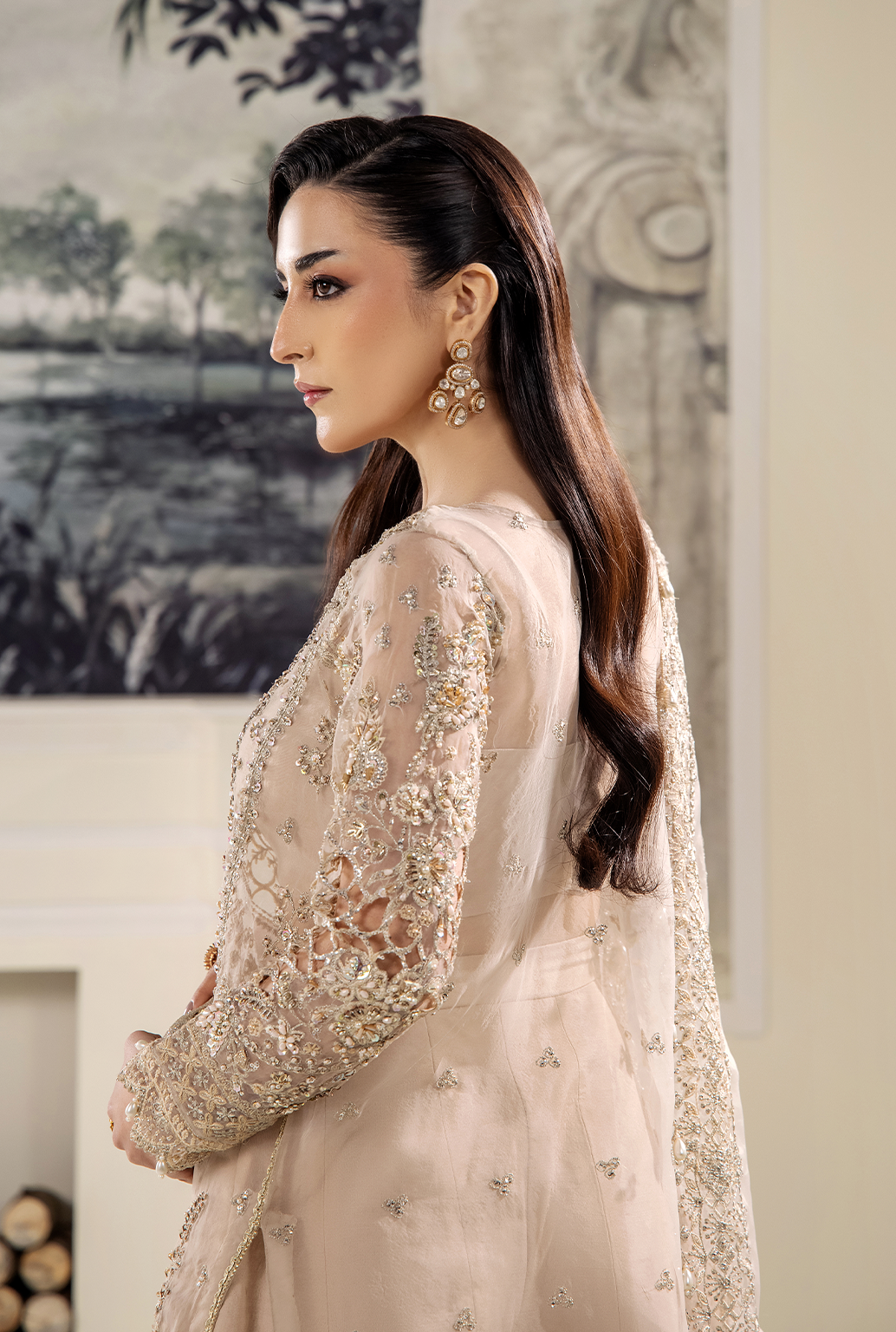 Saad Shaikh Lilliana Style — Mairaz Off-White Three-Piece Suit