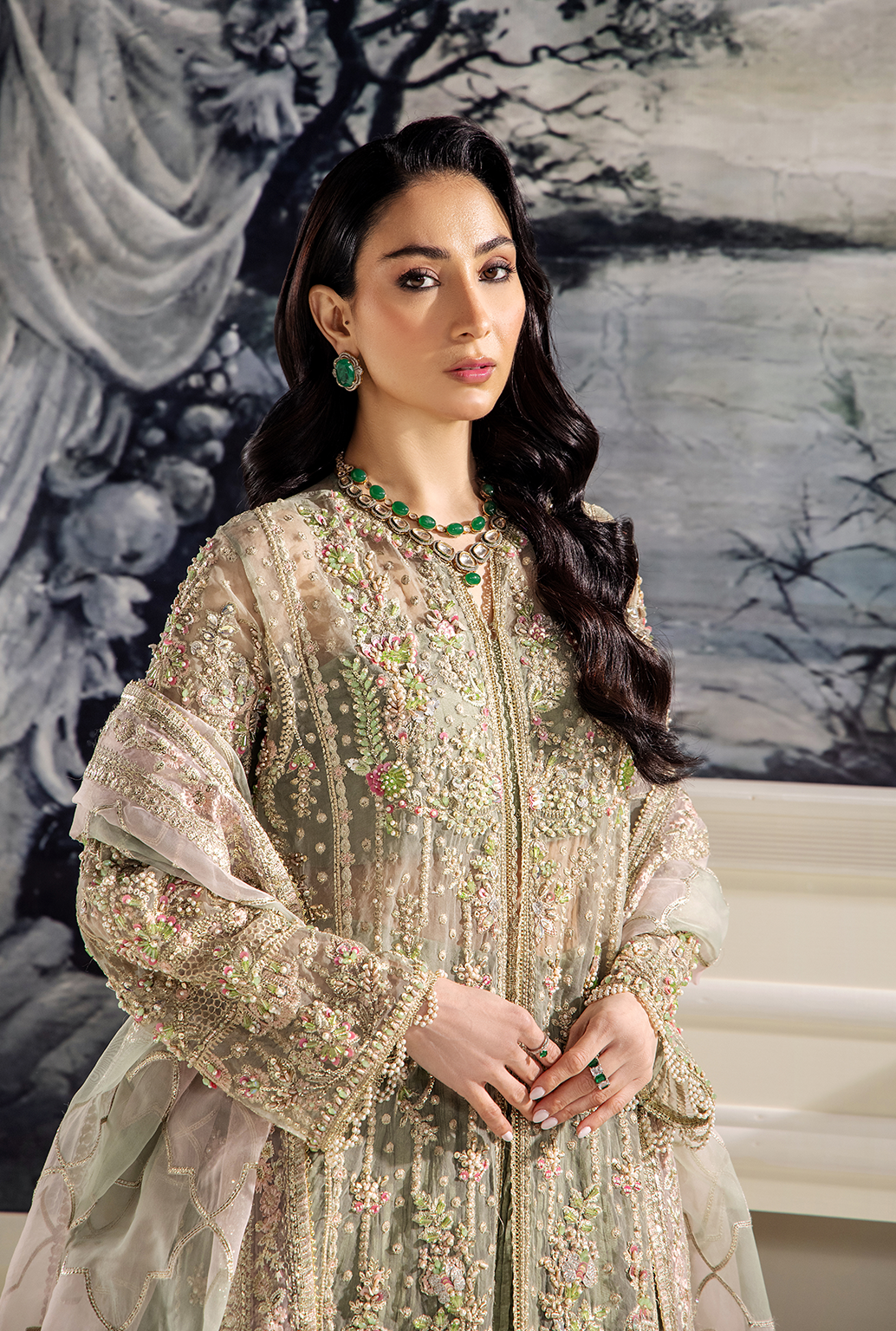Saad Shaikh Belle Style — Mairaz Maroon Lehenga