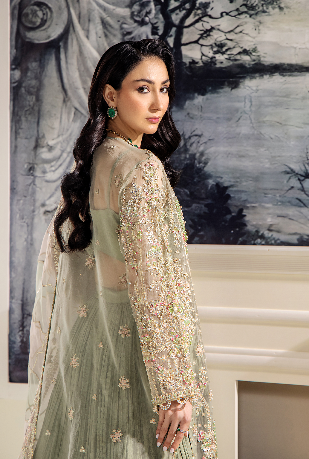 Saad Shaikh Belle Style — Mairaz Maroon Lehenga