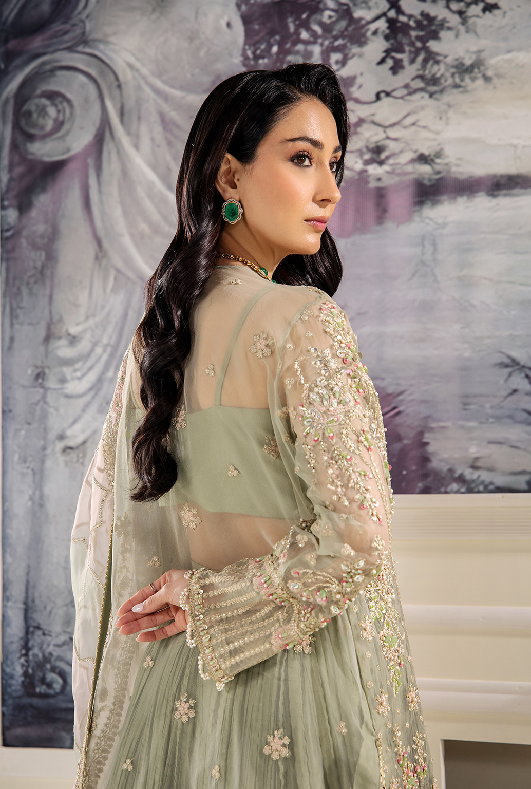 Saad Shaikh Belle Style — Mairaz Maroon Lehenga