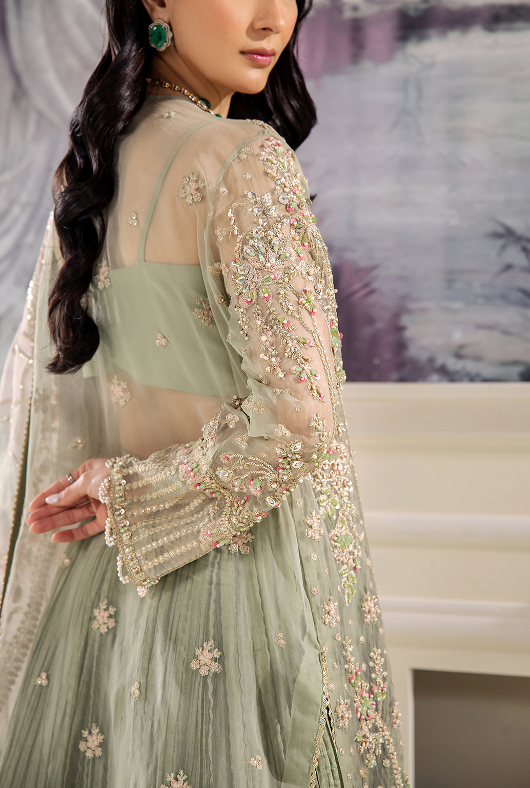 Saad Shaikh Belle Style — Mairaz Maroon Lehenga