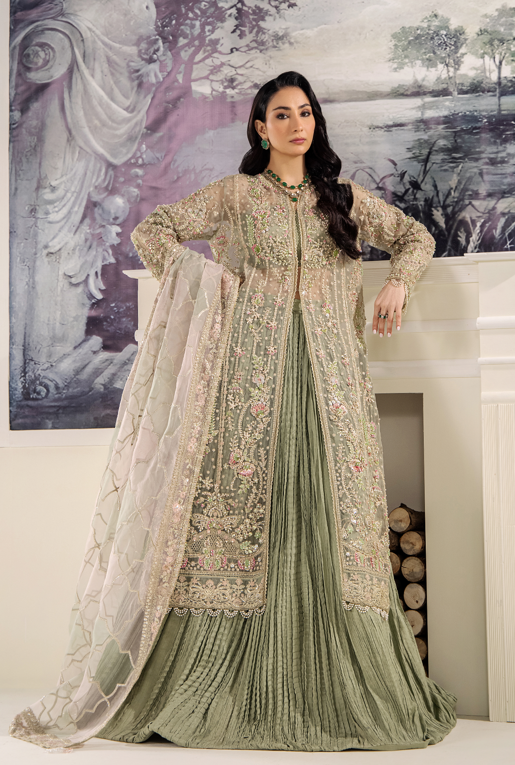 Saad Shaikh Belle Style — Mairaz Maroon Lehenga