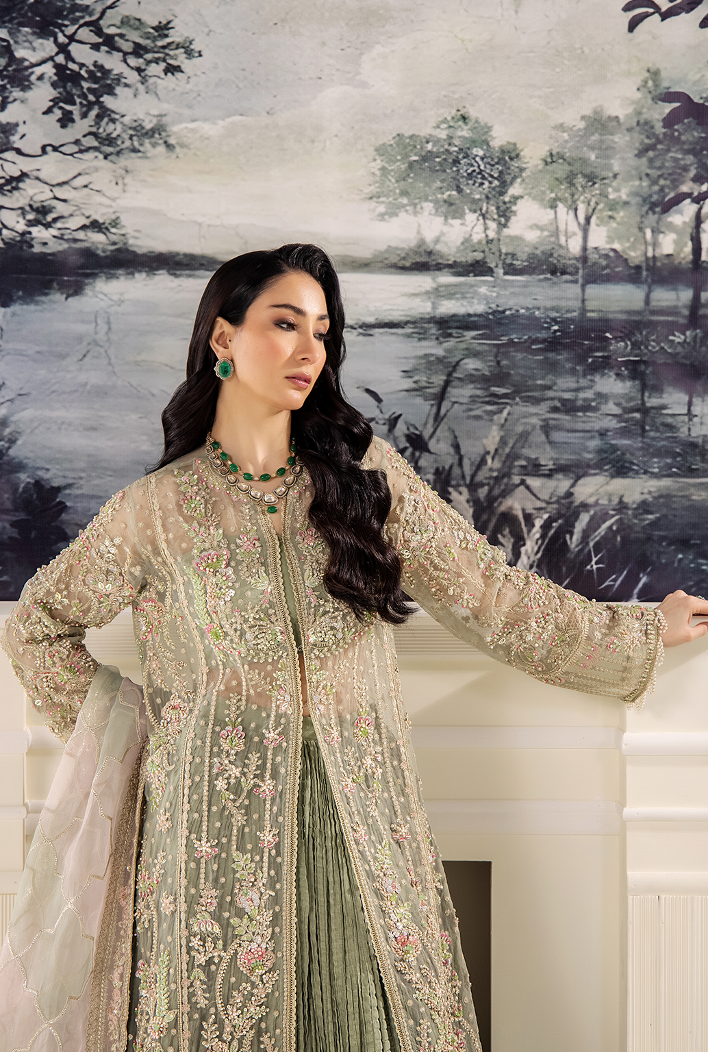 Saad Shaikh Belle Style — Mairaz Maroon Lehenga