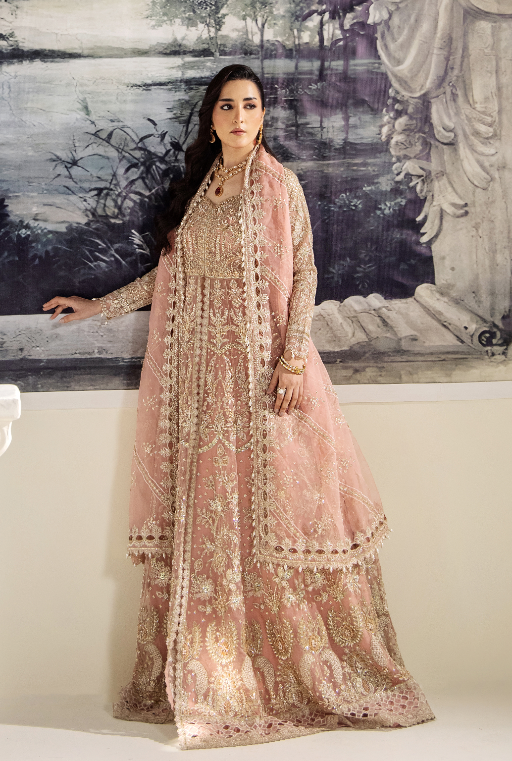 Saad Shaikh Rosee Style — Mairaz Pink Three-Piece Suit