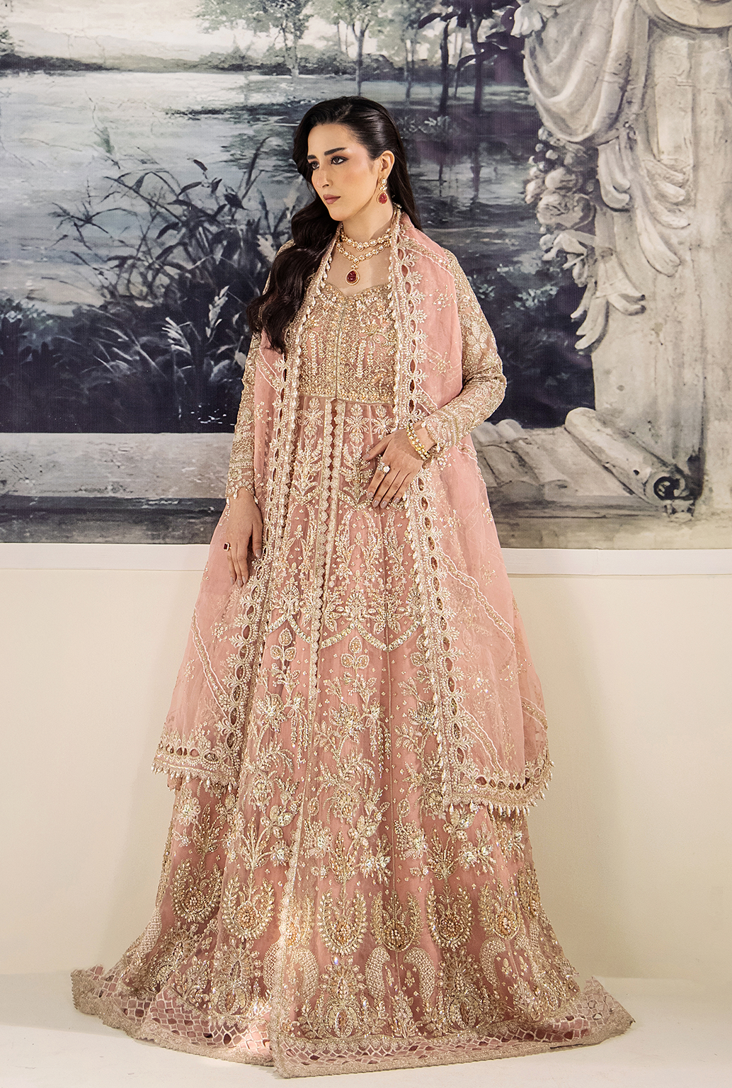 Saad Shaikh Rosee Style — Mairaz Pink Three-Piece Suit