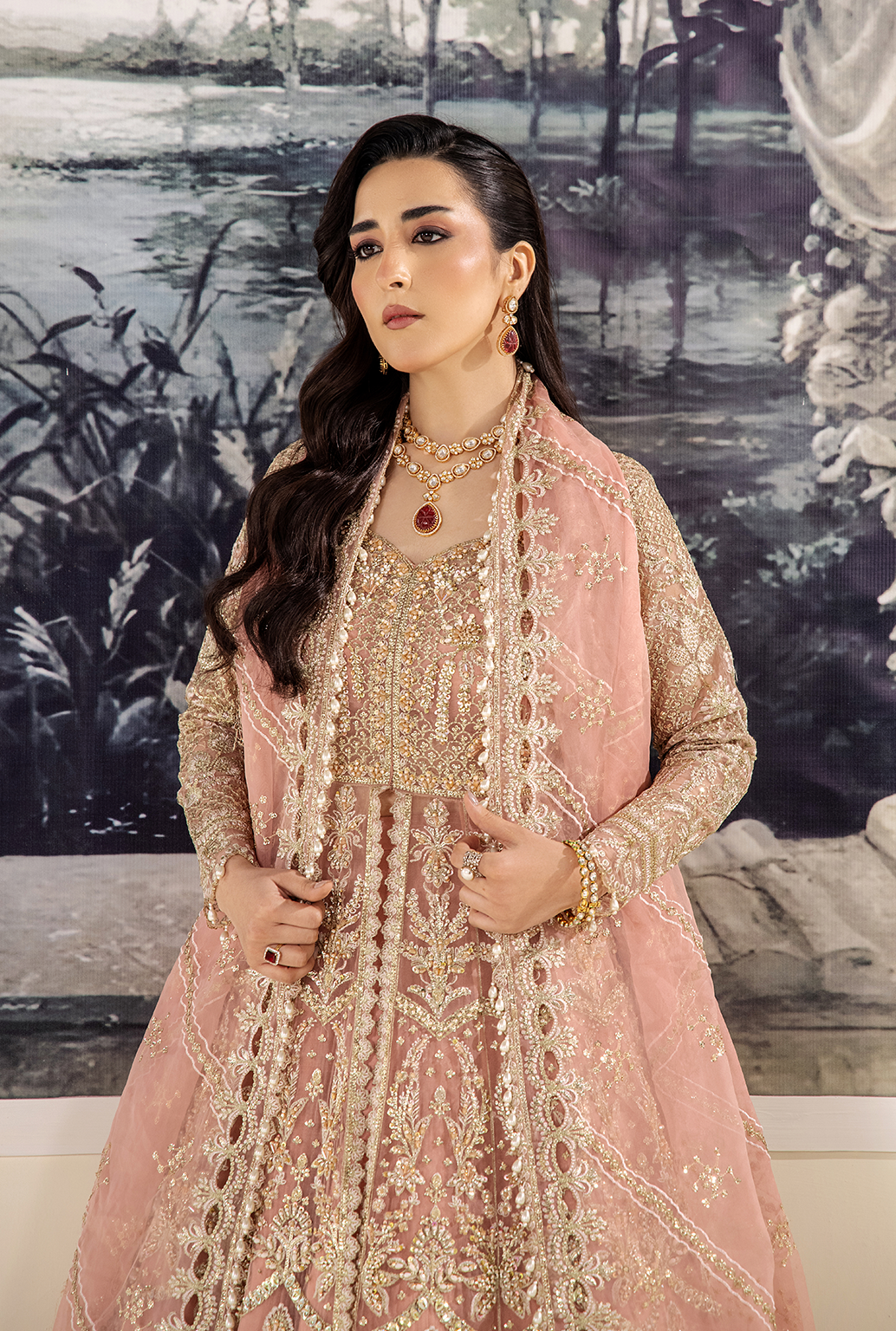 Saad Shaikh Rosee Style — Mairaz Pink Three-Piece Suit