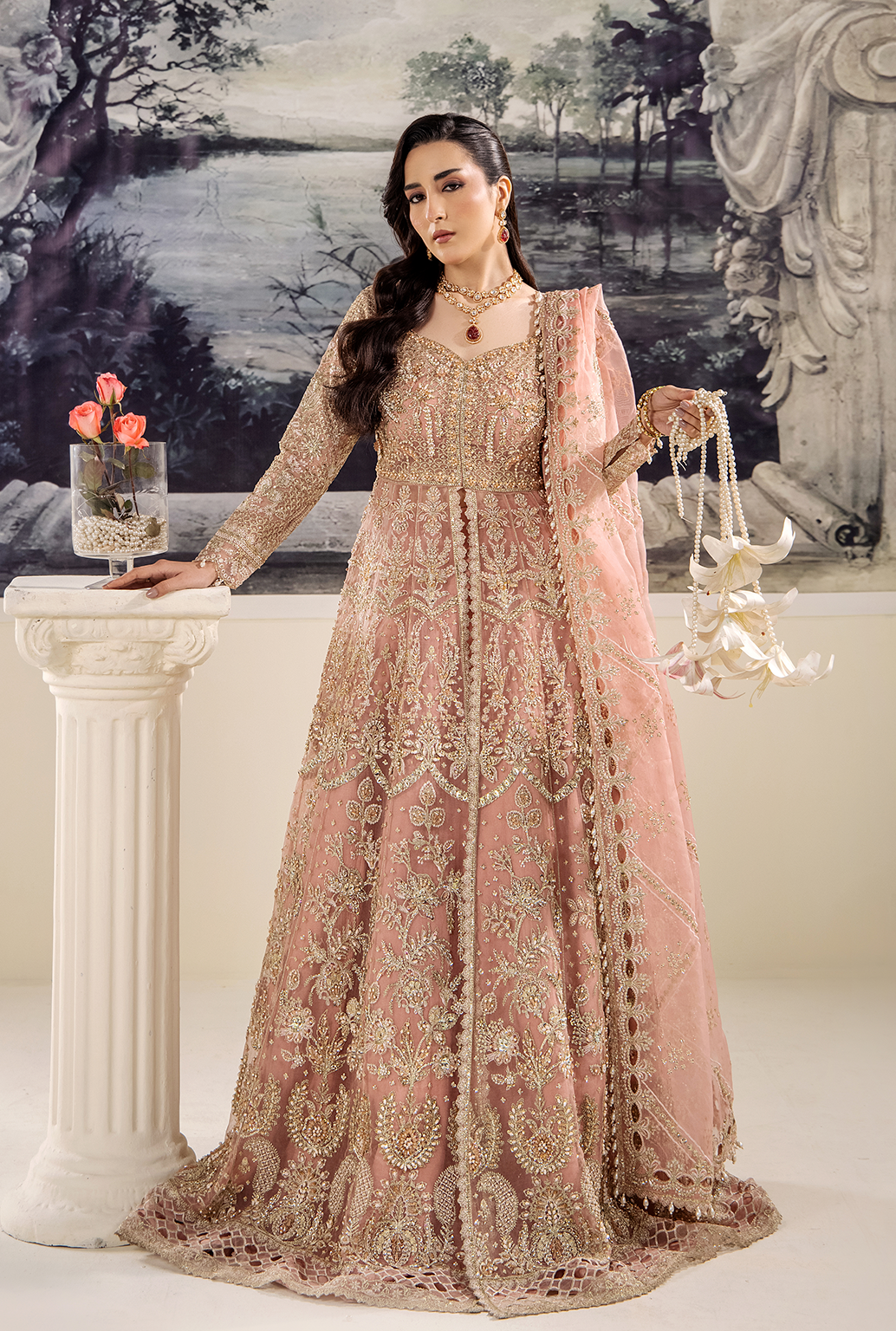Saad Shaikh Rosee Style — Mairaz Pink Three-Piece Suit