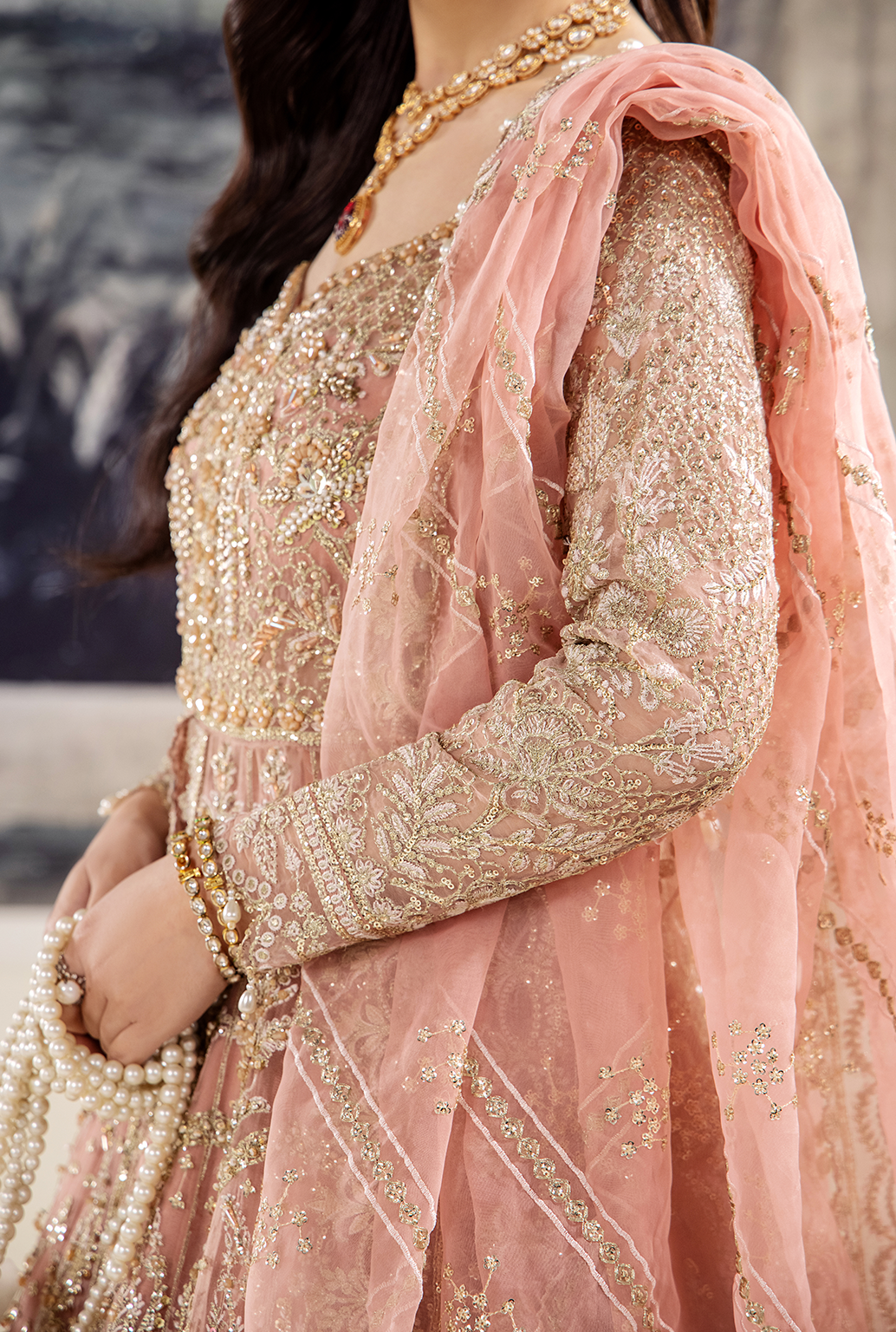 Saad Shaikh Rosee Style — Mairaz Pink Three-Piece Suit