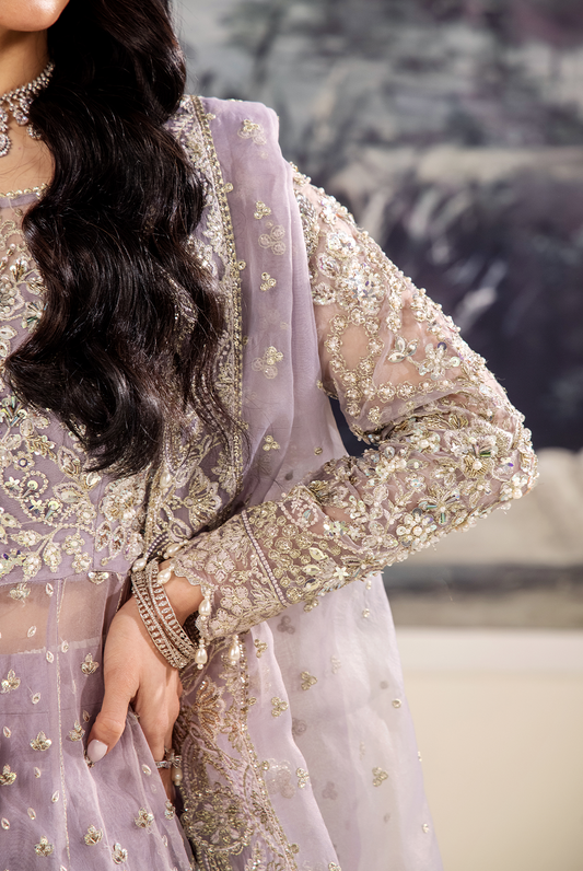 Saad Shaikh Isabella Style — Mairaz Lilac Three-Piece Suit