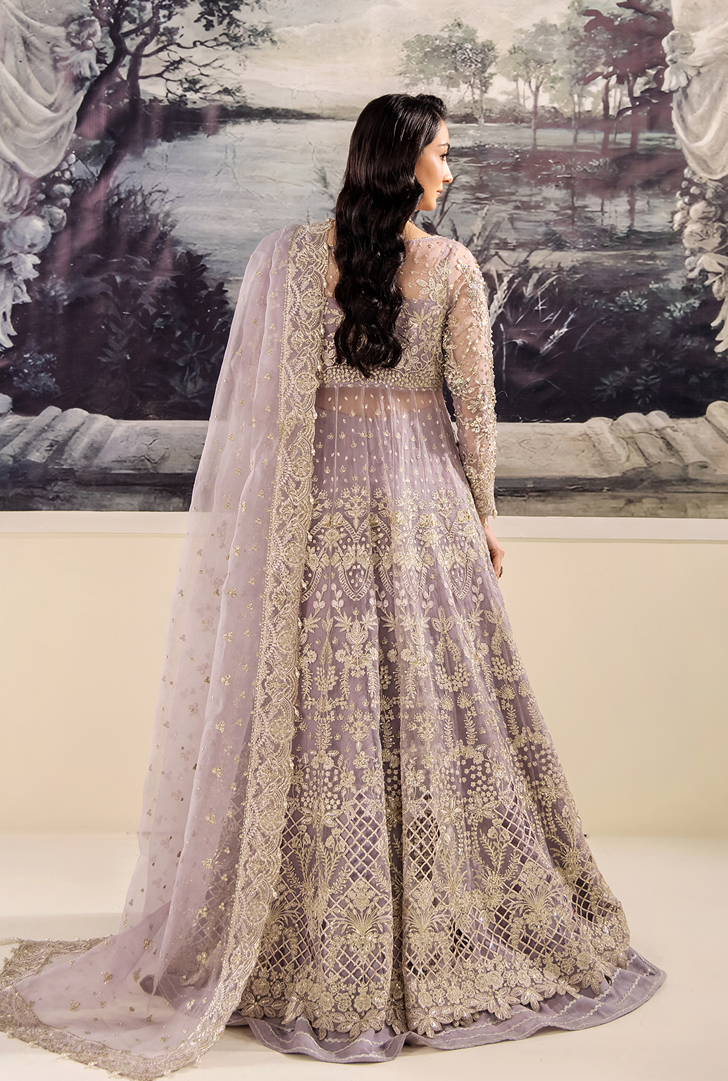 Saad Shaikh Isabella Style — Mairaz Lilac Three-Piece Suit