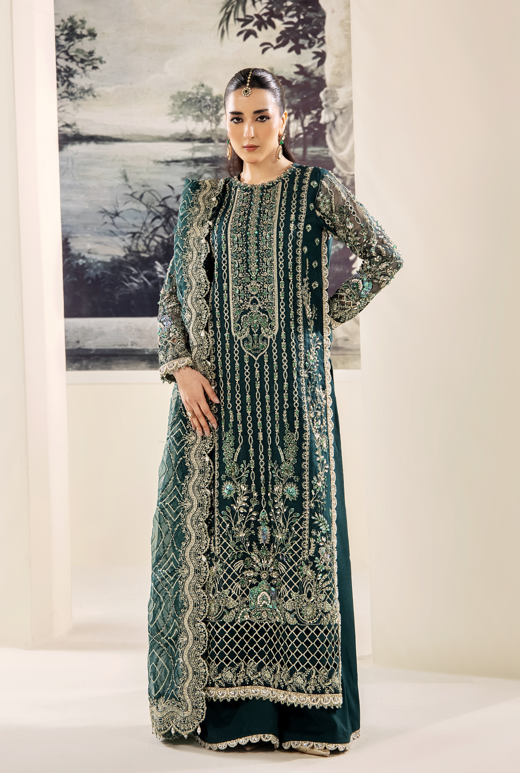 Saad Shaikh Amore Style — Mairaz Zinc Green Three-Piece Suit