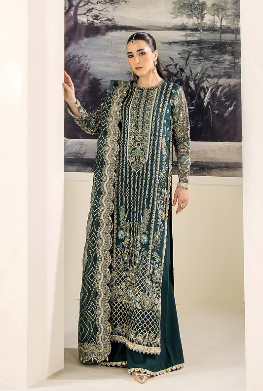Saad Shaikh Amore Style — Mairaz Zinc Green Three-Piece Suit