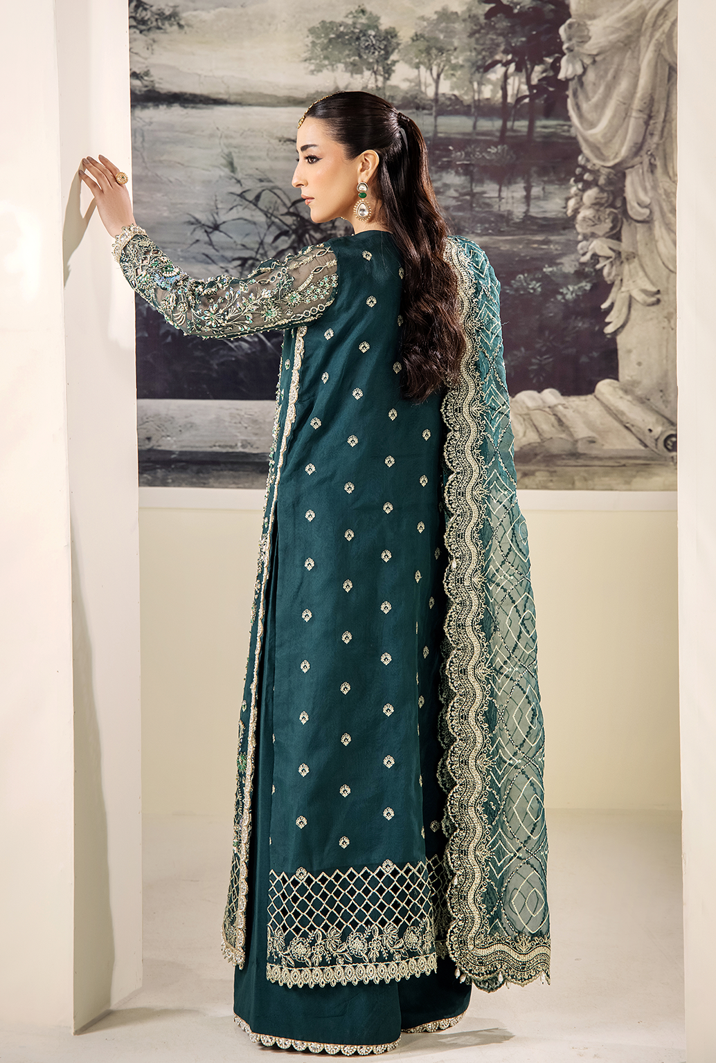 Saad Shaikh Amore Style — Mairaz Zinc Green Three-Piece Suit
