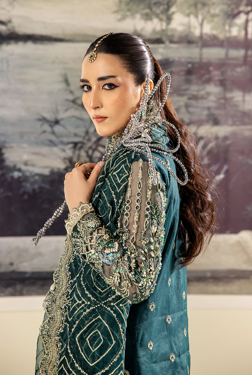 Saad Shaikh Amore Style — Mairaz Zinc Green Three-Piece Suit
