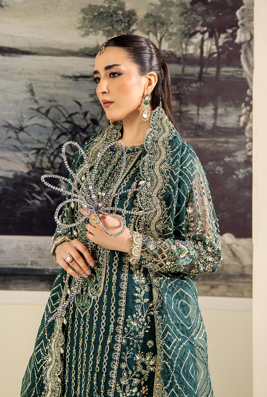 Saad Shaikh Amore Style — Mairaz Zinc Green Three-Piece Suit