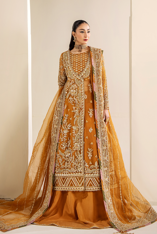 Saad Shaikh Vera Style — Mairaz Mustard Three-Piece Suit