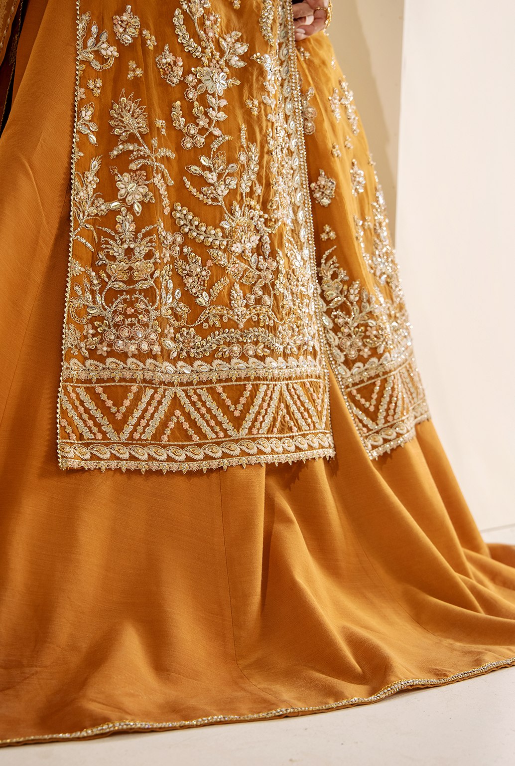 Saad Shaikh Vera Style — Mairaz Mustard Three-Piece Suit