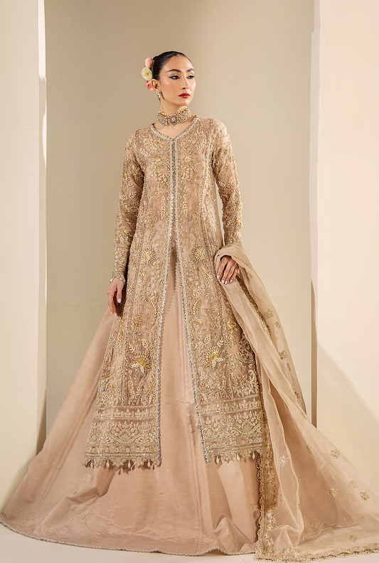 Saad Shaikh Anastasia Style — Mairaz Beige Three-Piece Suit