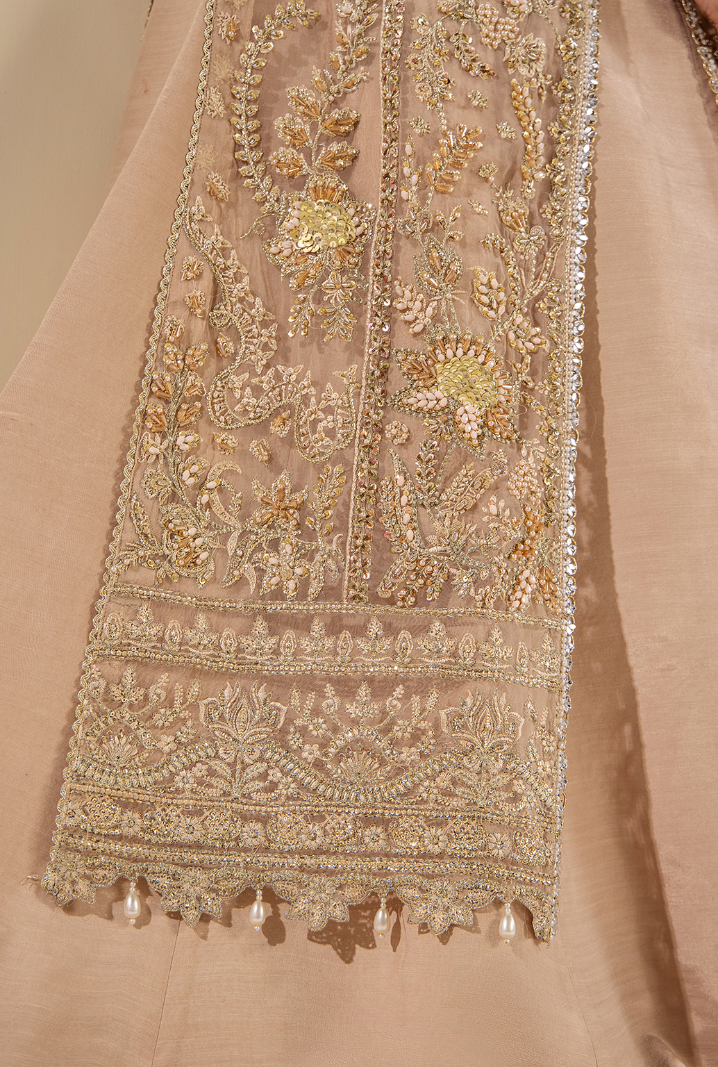 Saad Shaikh Anastasia Style — Mairaz Beige Three-Piece Suit