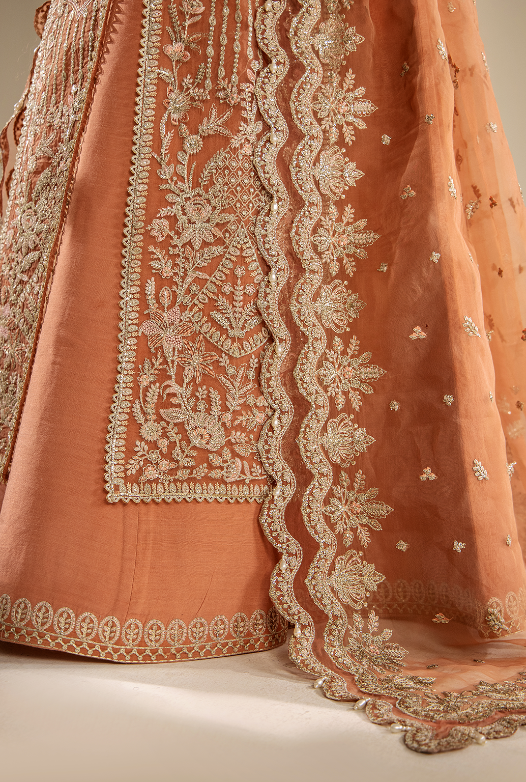 Saad Shaikh Serena Style — Mairaz Coral Three-Piece Suit