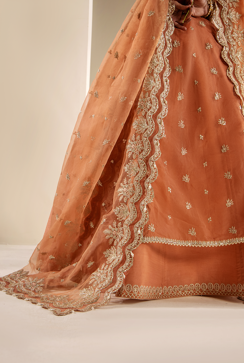 Saad Shaikh Serena Style — Mairaz Coral Three-Piece Suit