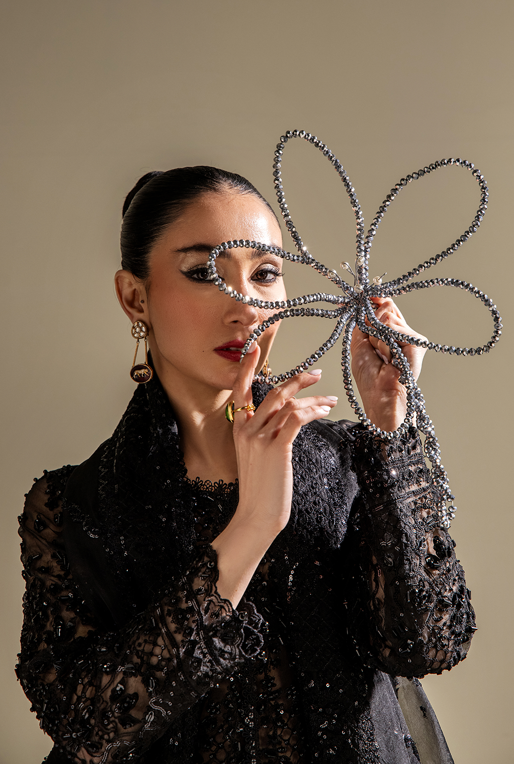 Saad Shaikh Ayla Style — Mairaz Black Three-Piece Suit
