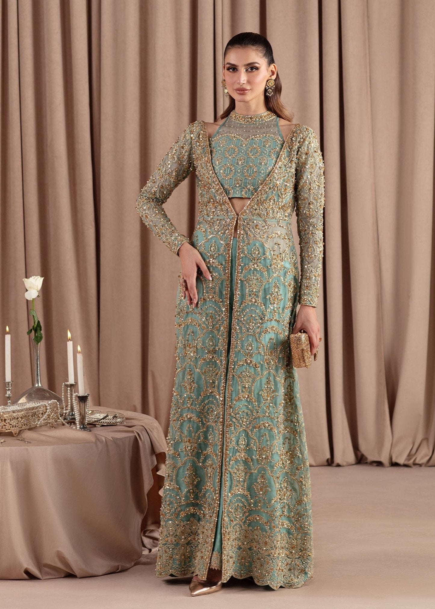 Kanwal Malik Aquamarine style — Mairaz sky blue gown reference, view 1 of 8