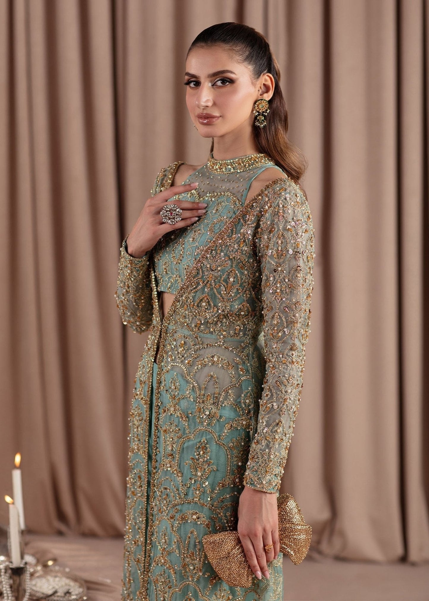 Kanwal Malik Aquamarine style — Mairaz sky blue gown reference, view 7 of 8