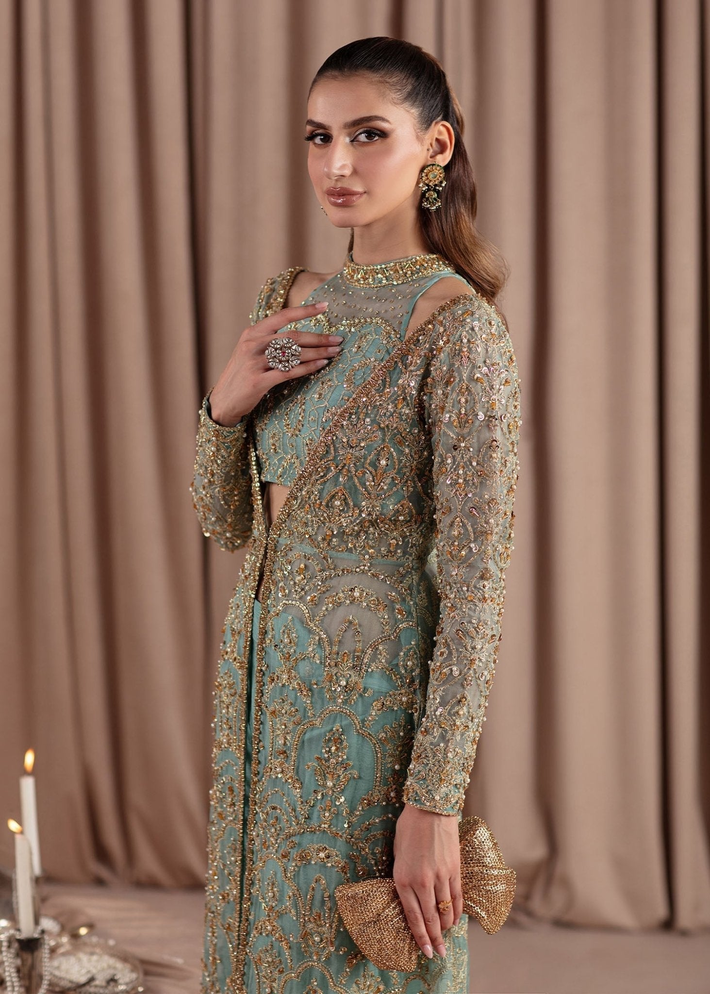 Kanwal Malik Aquamarine style — Mairaz sky blue gown reference, view 7 of 8