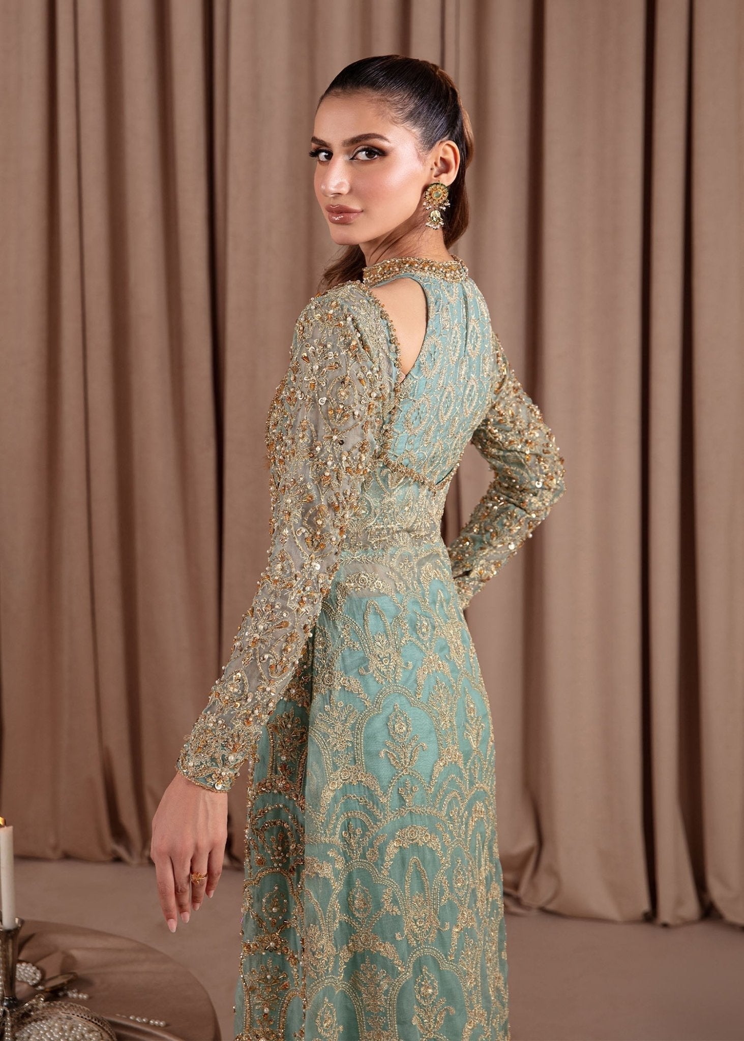 Kanwal Malik Aquamarine style — Mairaz sky blue gown reference, view 6 of 8