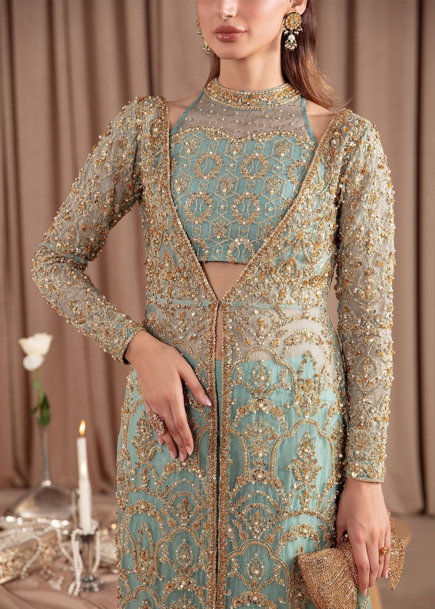 Kanwal Malik Aquamarine style — Mairaz sky blue gown reference, view 4 of 8