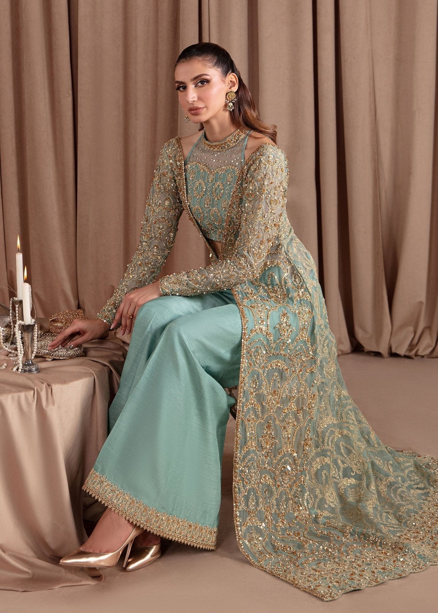 Kanwal Malik Aquamarine style — Mairaz sky blue gown reference, view 3 of 8