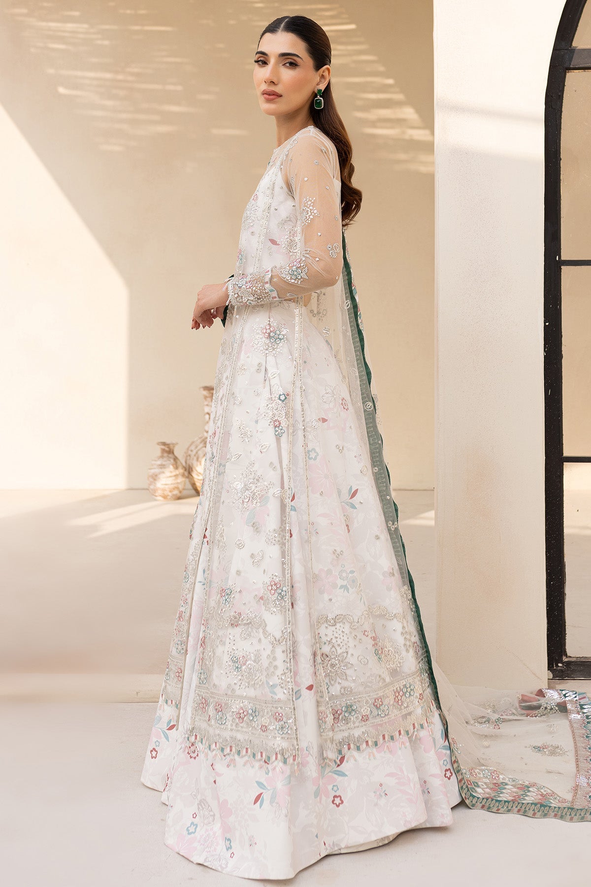 Farasha Moonlight Mist Style — Mairaz Three-Piece Suit