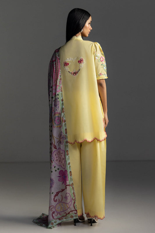 Zara Shahjahan Seren-5B Style — Mairaz Sunlight Yellow Lawn Suit