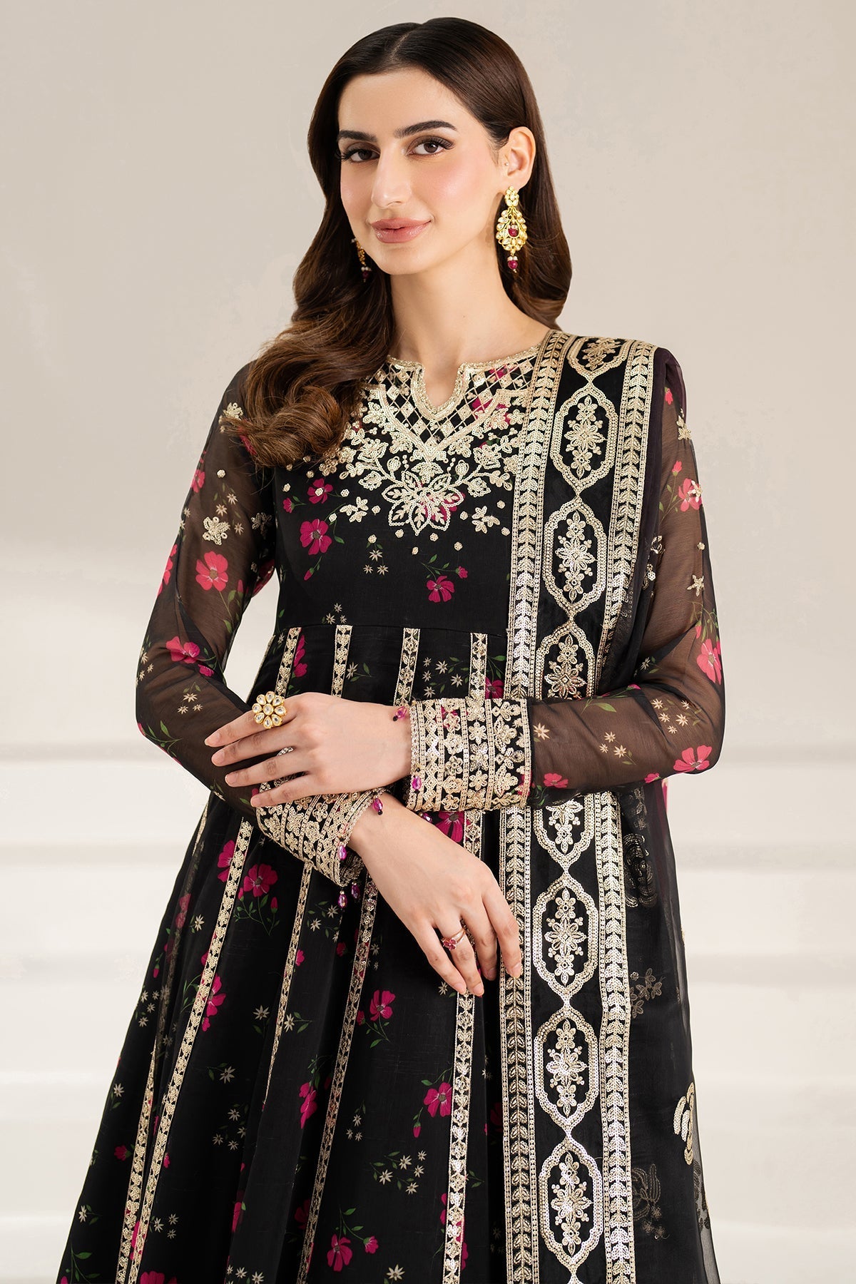 Farasha Fuchsia Night Style — Mairaz Three-Piece Suit