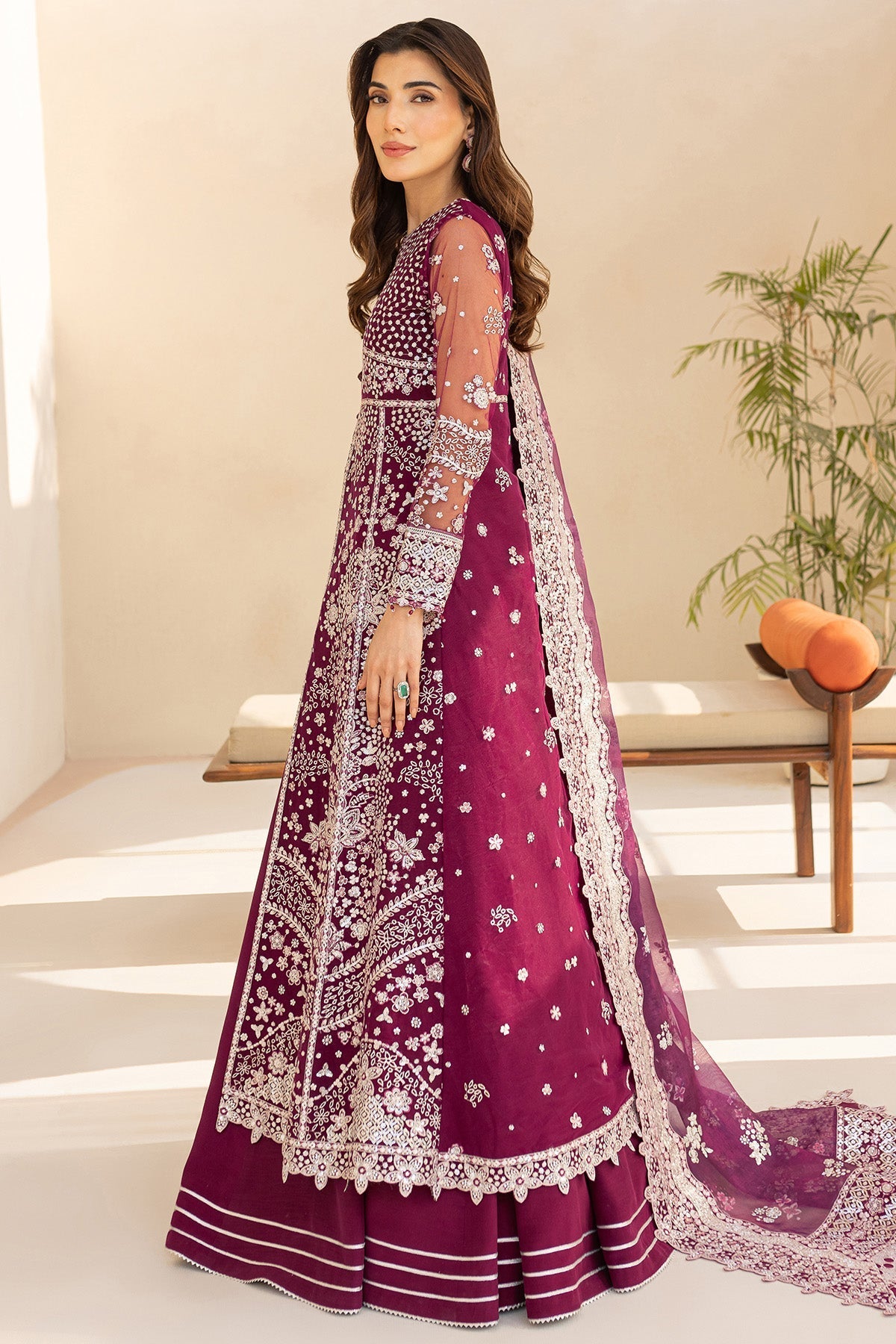 Farasha Merlot Dust Style — Mairaz Three-Piece Suit