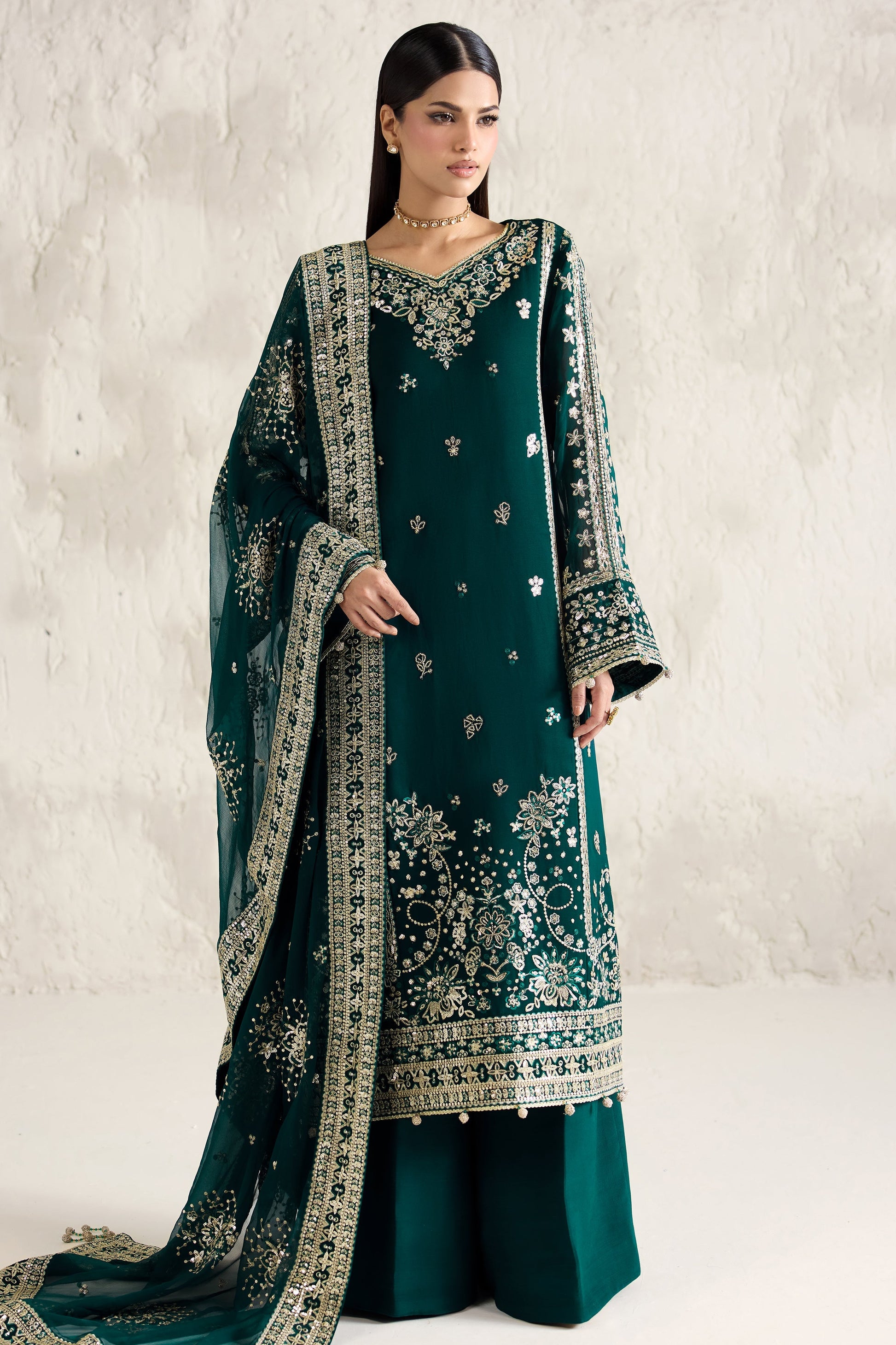 Farasha Gold Radiance Style — Mairaz Three-Piece Suit
