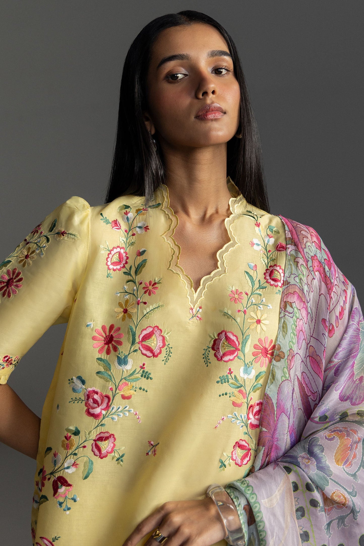 Zara Shahjahan Seren-5B Style — Mairaz Sunlight Yellow Lawn Suit