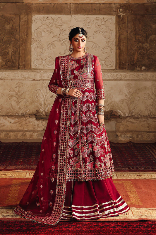 Saad Shaikh Dure Style — Mairaz Maroon Lehenga