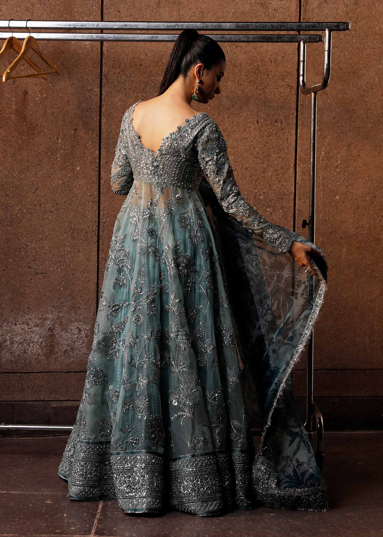Hussain Rehar Astra style — Mairaz ice blue sharara reference, view 3 of 6