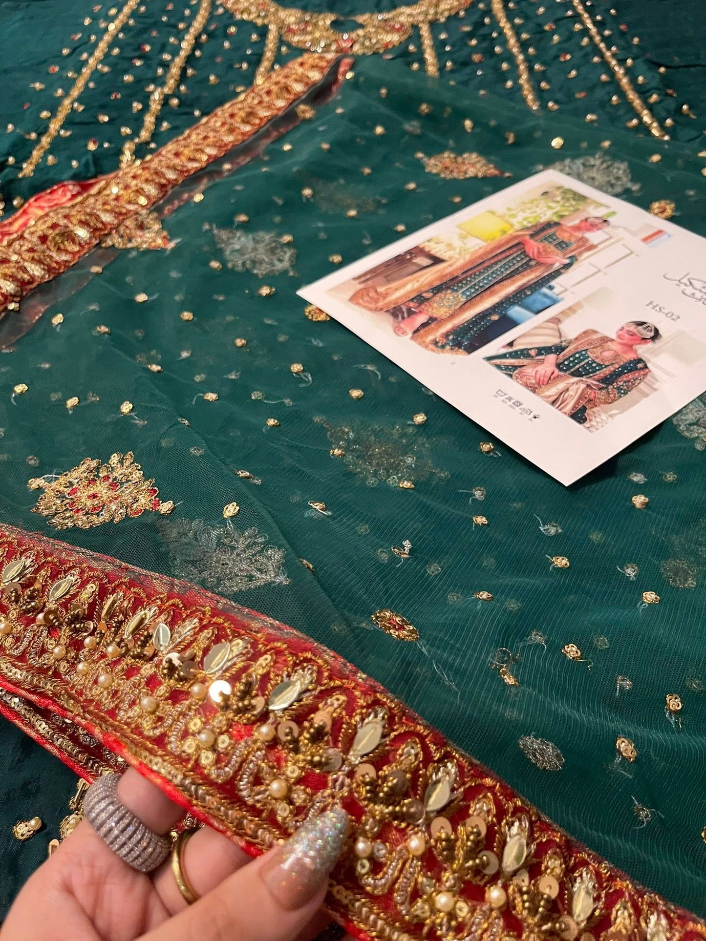Haris Shakeel – Mehru Style, fabric and embroidery detail 7
